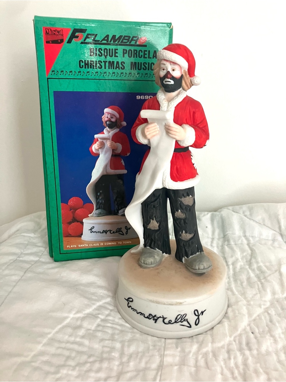 Emmett Kelly Jr. Christmas musical figurine | pre loved